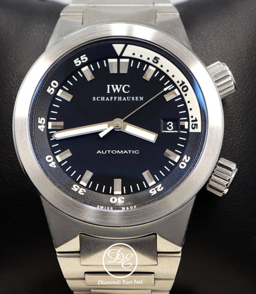 IWC Aquatimer IW354805 Steel Black Dial 42mm Automatic Mens Watch MINT CONDITION - Diamonds East Intl.
