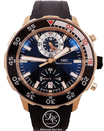 IWC AQUATIMER 18K Rose Gold 44mm Black Dial Men's Watch IW376905 *MINT* - Diamonds East Intl.
