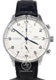 IWC Portuguese iw371417 Chronograph Automatic White Dial Men's Watch BOX/PAPERS