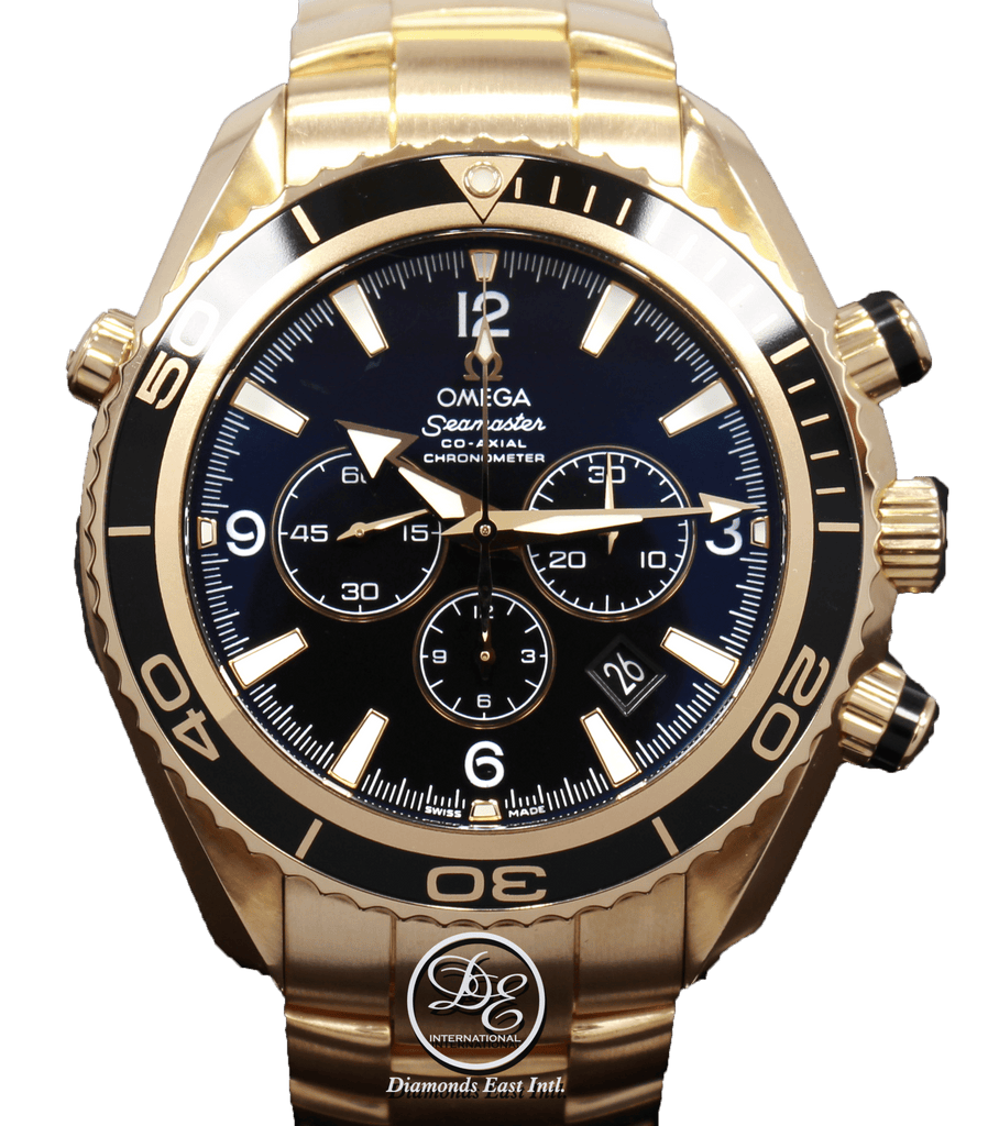 Omega Seamaster Planet Ocean 45.5mm 18K Rose Gold Chronograph Automatic 222.60.46.50.01.001 BOX/PAPER - Diamonds East Intl.