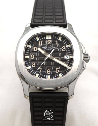 PATEK PHILIPPE AQUANAUT 5064A-001 36mm Black Rubber Rare Watch Stainless Steel PPERS - Diamonds East Intl.