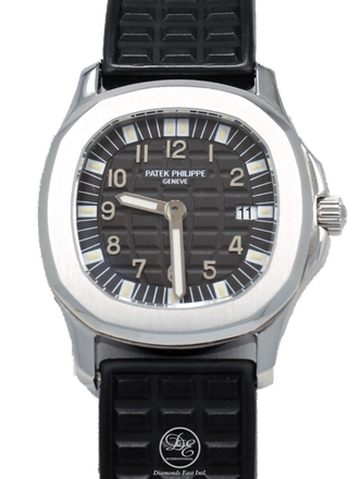 PATEK PHILIPPE AQUANAUT 4960a 30mm Black Rubber Rare Ladies Watch - Diamonds East Intl.