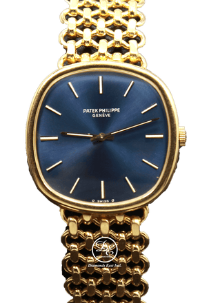 PATEK PHILIPPE Ellipse 3844 Circa 1980s 18k Yellow Gold Rare Collector's Watch - Diamonds East Intl.