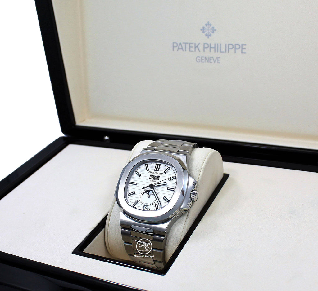 Patek Philippe Nautilus Annual Calendar Moon Phases 5726/1A-010 Box/Papers UNWORN 2019 - Diamonds East Intl.