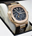 PATEK PHILIPPE Nautilus 5712R 18k Rose Gold Moon Phase Leather Band Watch BOX/PAPERS - Diamonds East Intl.