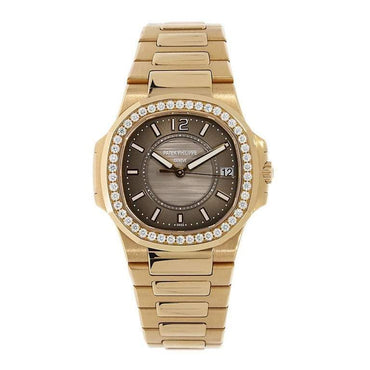 PATEK PHILIPPE Nautilus 7010/R-010 18k Rose Gold Fact Diamond Lady's Watch BOX/PAPERS - Diamonds East Intl.