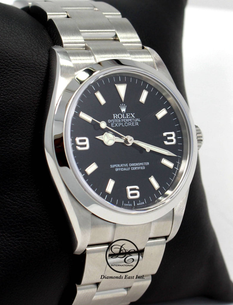 Rolex Explorer I 114270 Stainless Steel Oyster Black Dial Watch 