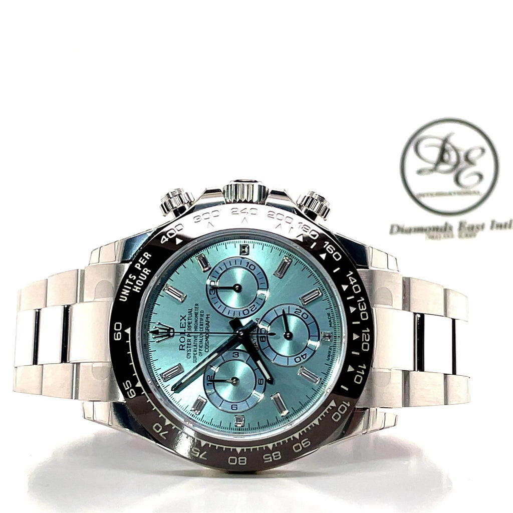 Rolex Oyster Perpetual Cosmograph Daytona Ice Blue Dial Automatic Men's  Chronograph Watch 116506BLDO 116506IBLDO 842047109601 - Watches, Cosmograph  Daytona - Jomashop