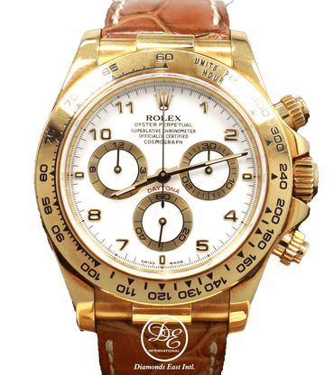 Rolex Daytona 116518 18K Yellow Gold Oyster Perpetual Cosmograph - Diamonds East Intl.