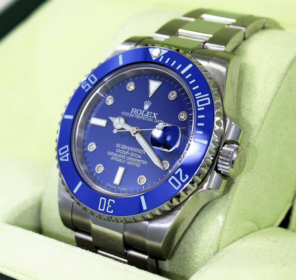 Rolex Oyster Perpetual Submariner Date 116610 LN Blue Diamond Dial