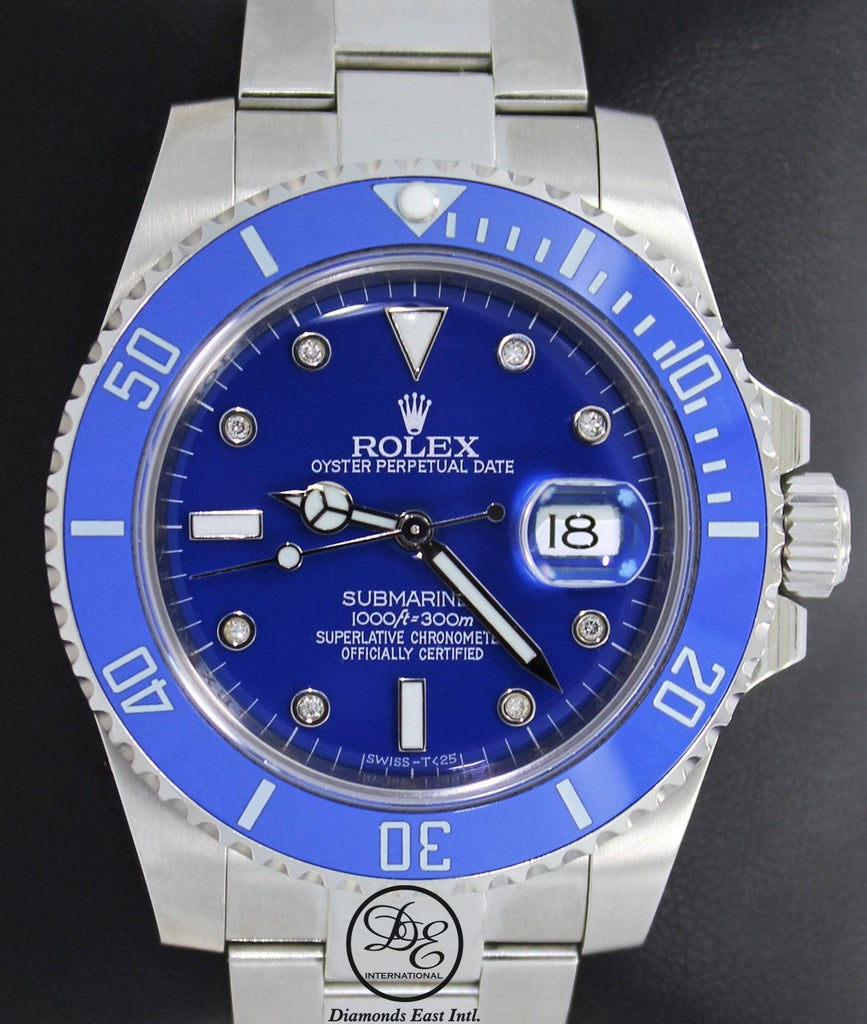 Rolex Oyster Perpetual Submariner Date 116610 LN Blue Diamond Dial