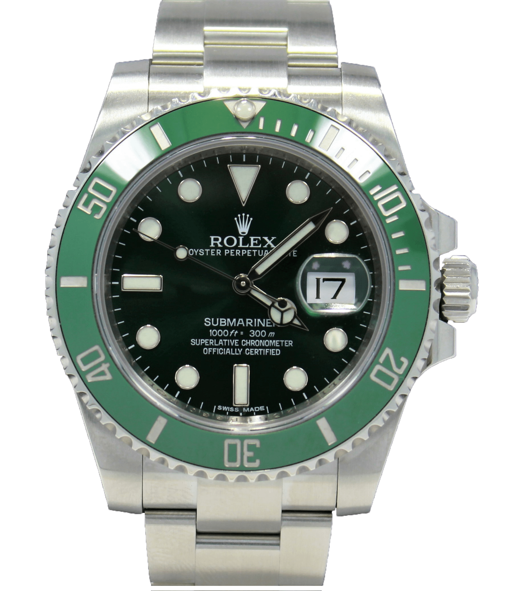Rolex Submariner Hulk 116610LV Mint Condition for $26,975 for