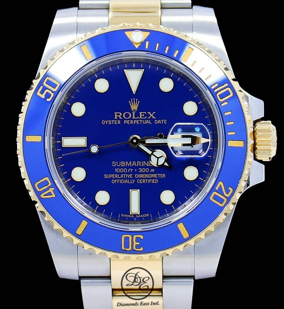 Rolex Oyster Submariner Date 18K Gold/SS 116613LB | Diamonds East Intl.