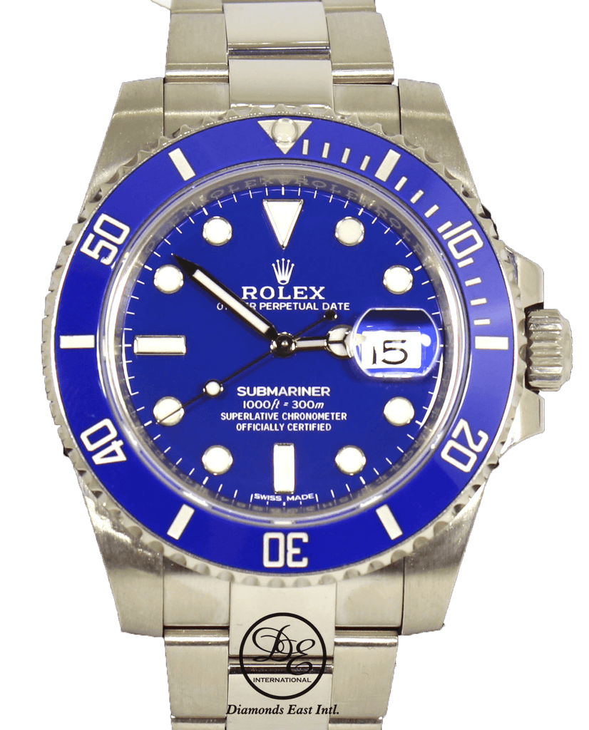 Rolex smurf white clearance gold