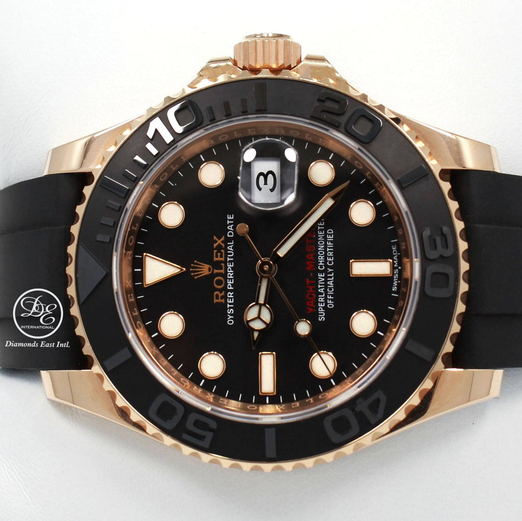 Rolex Yachtmaster 40 Rose Gold Black vs Pave Diamond Dial 116655