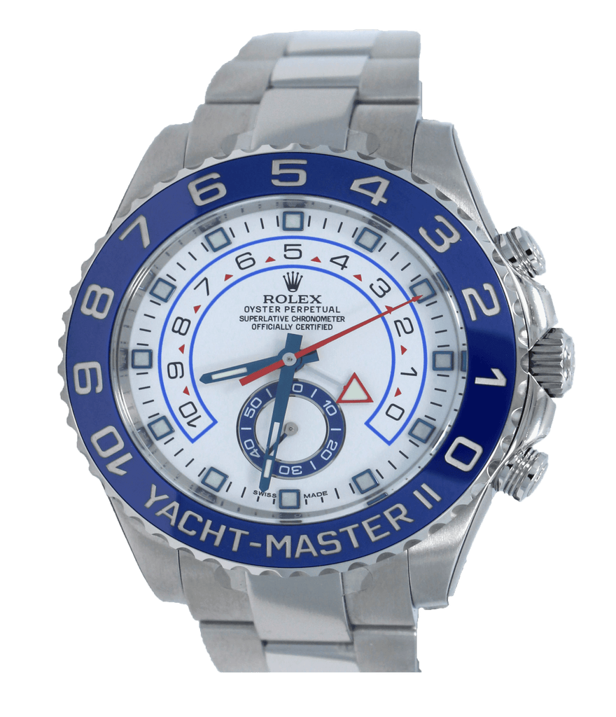 Rolex Yacht Master II 44mm 116680 Blue Rubber B Band and Oyster