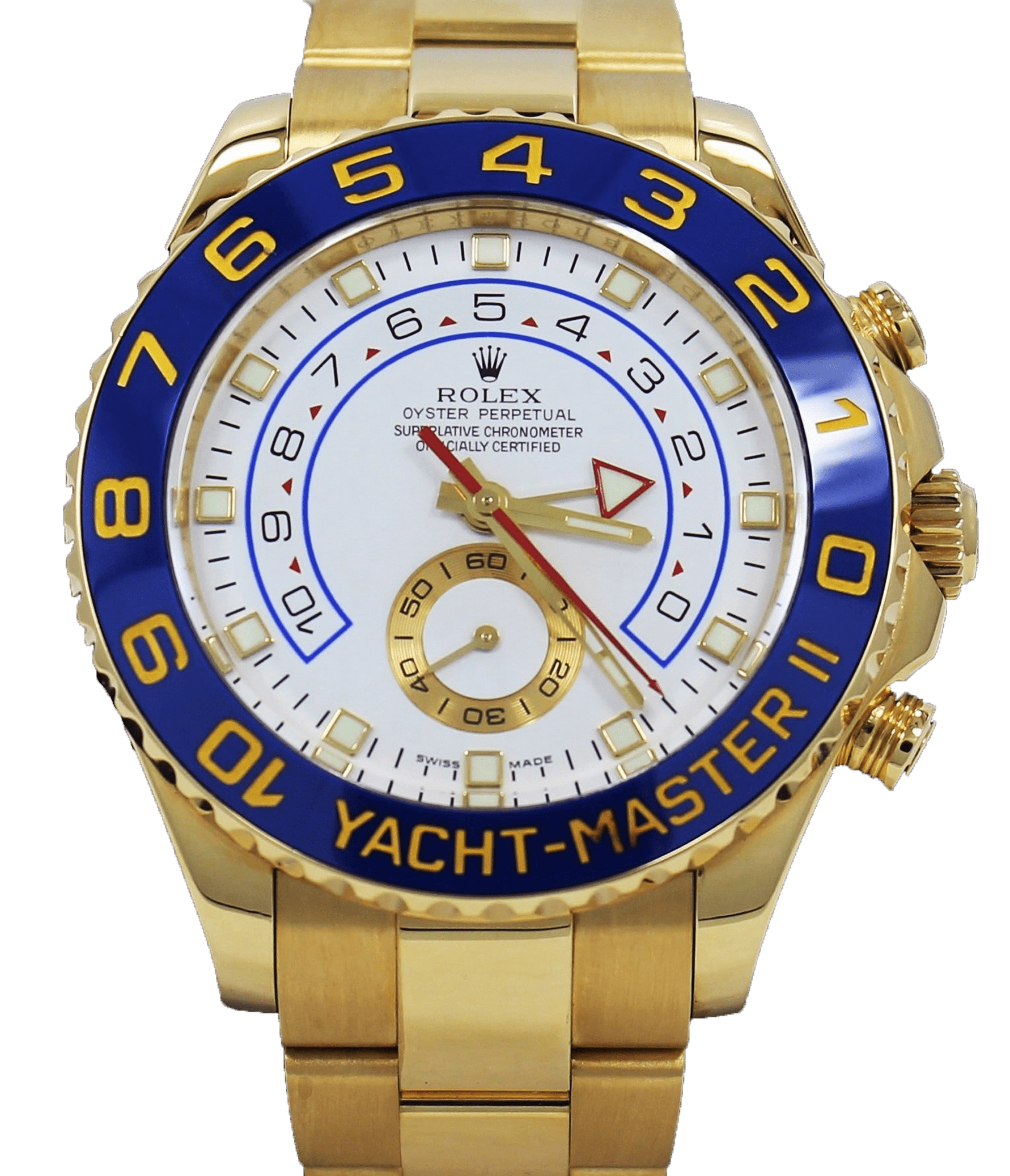Rolex Yacht Master Automatic Chronometer Black Dial 18kt Yellow