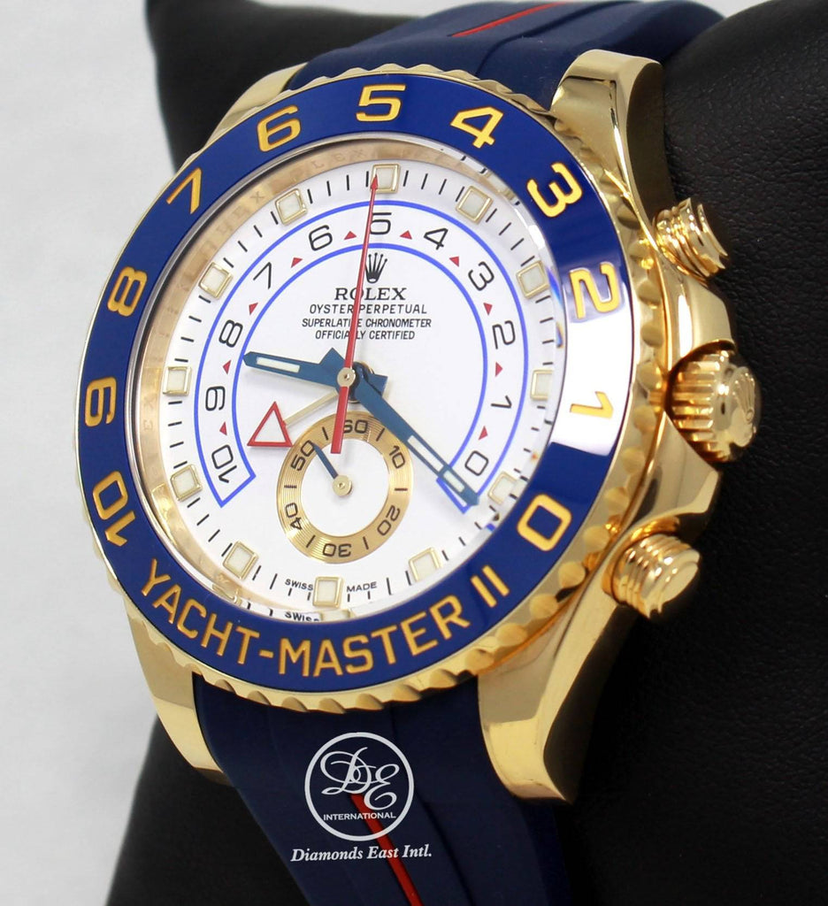 tekst Geduld Dalset Rolex Yacht Master II 116688 18K Yellow Gold Watch / Rubber B Band Watch  MINT | Diamonds East Intl.