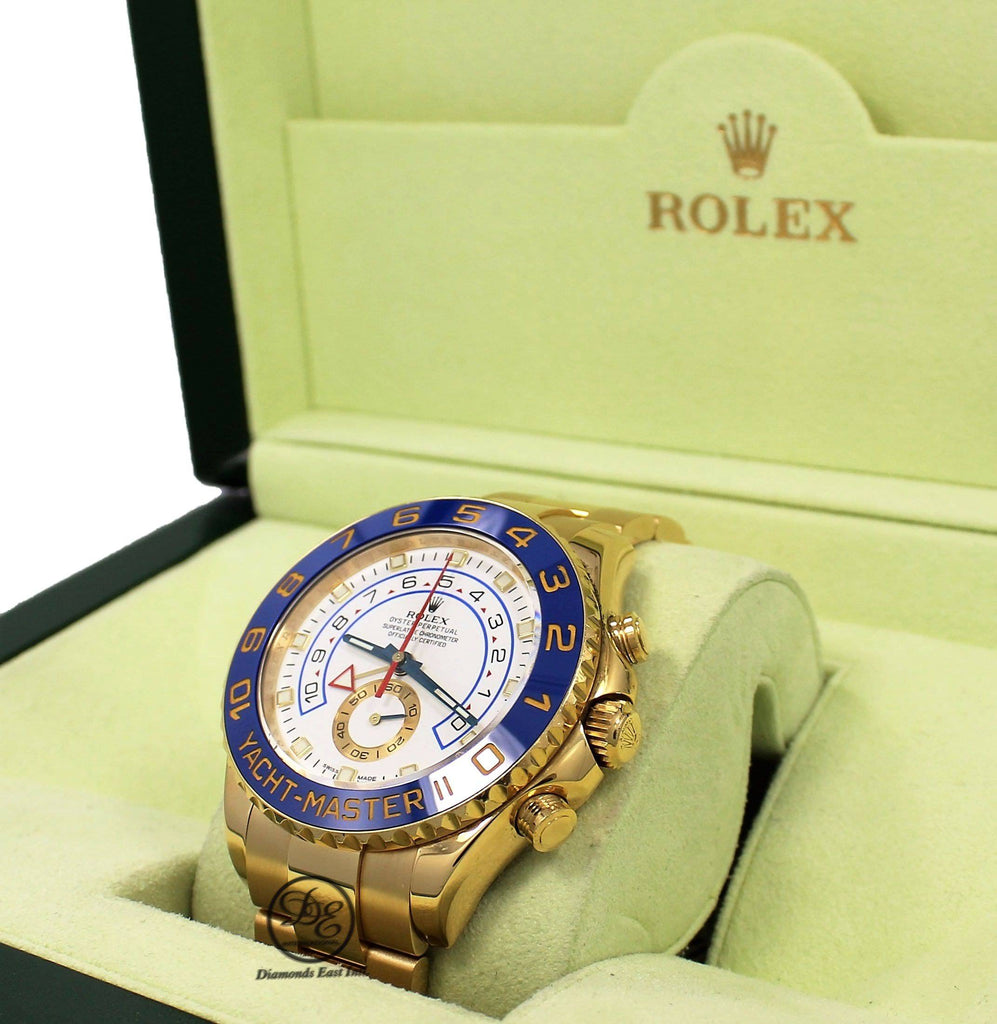 Rolex Yacht-Master II Regatta Chronograph Blue Hands on Rubberb 116680