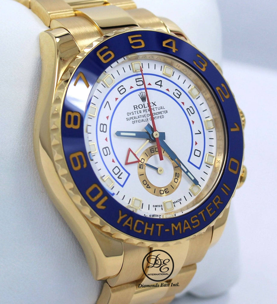 Rolex Yacht Master II 116688 18K Yellow Gold Watch / Rubber B Band BOX/PAPERS - Diamonds East Intl.