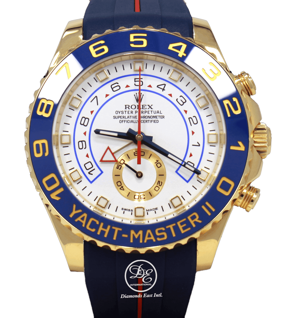 Rolex Yacht Master II 116688 18K Yellow Gold Watch Rubber B Band