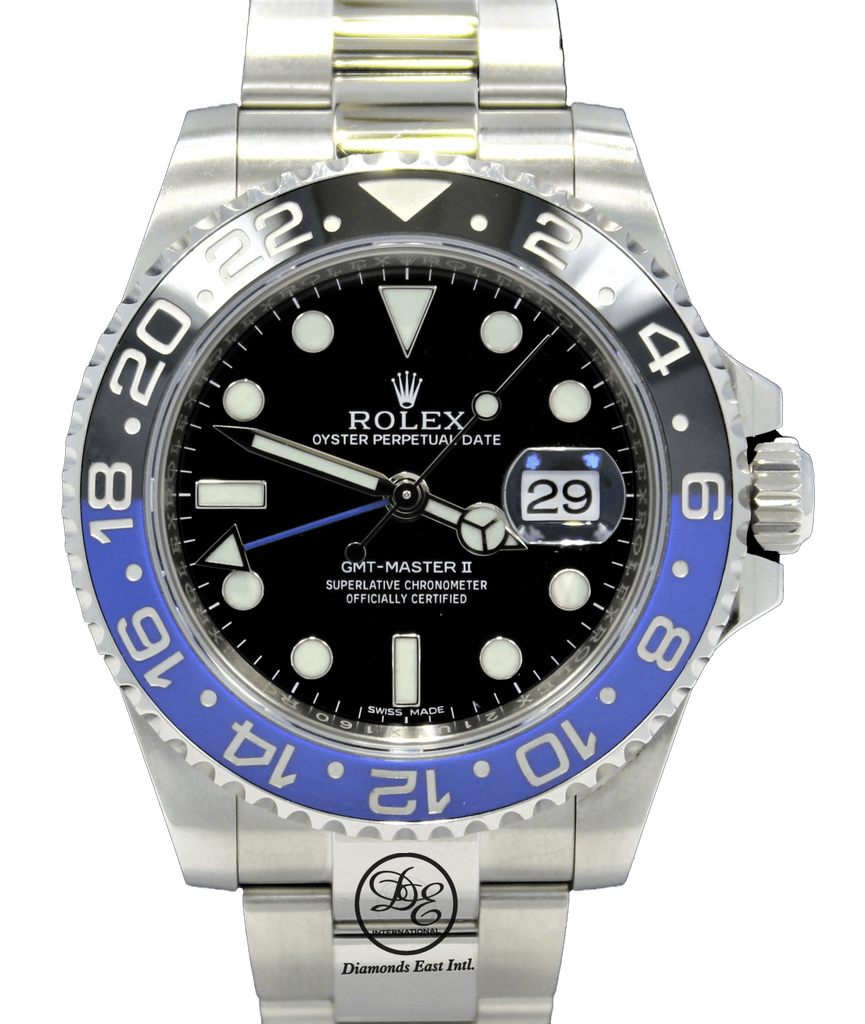 Rolex Oyster Perpetual GMT Master II 116710 BLNR BATMAN Diamonds