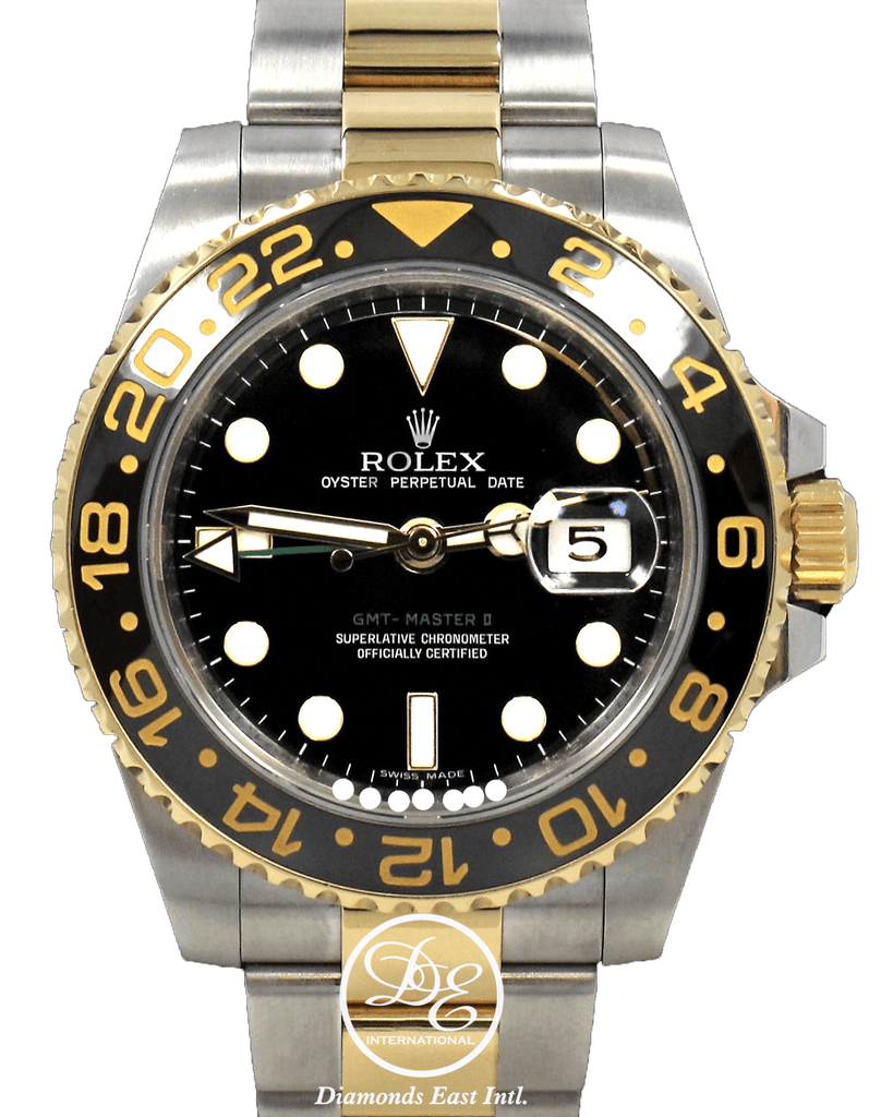 Rolex gmt master black and gold outlet