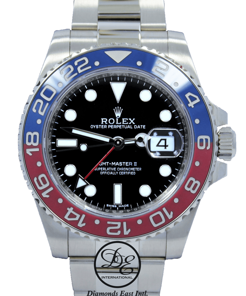 Rolex Oyster Perpetual GMT-Master II 18K White 116719 BLRO PEPSI BOX PAPERS Diamonds East Intl.