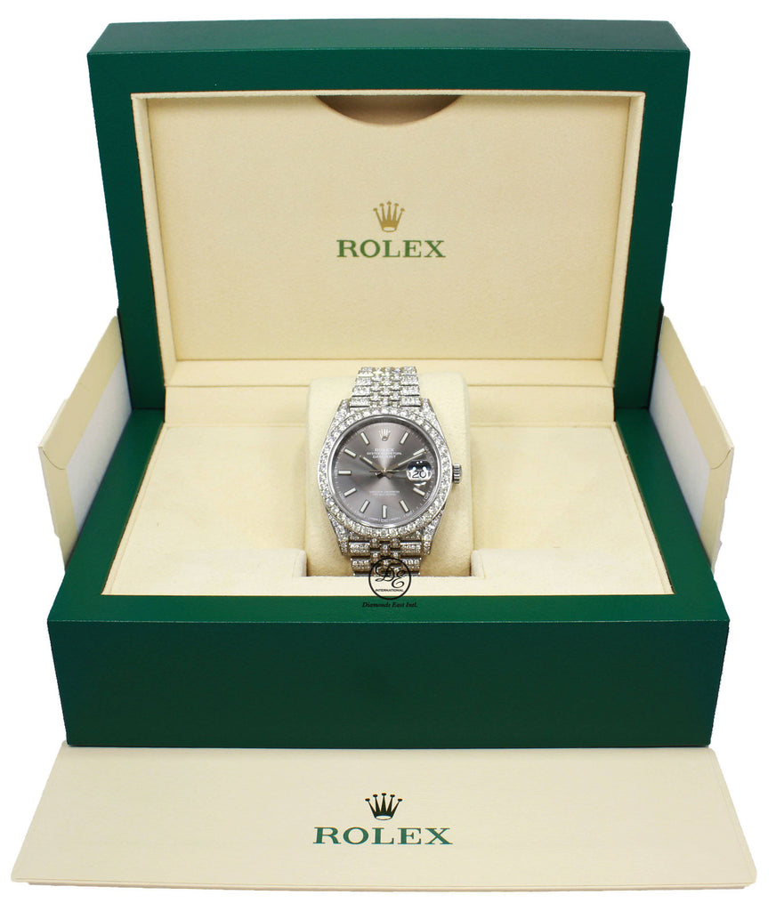 Rolex Datejust 41mm Iced Out Watch 968251 - ItsHot Jewelry