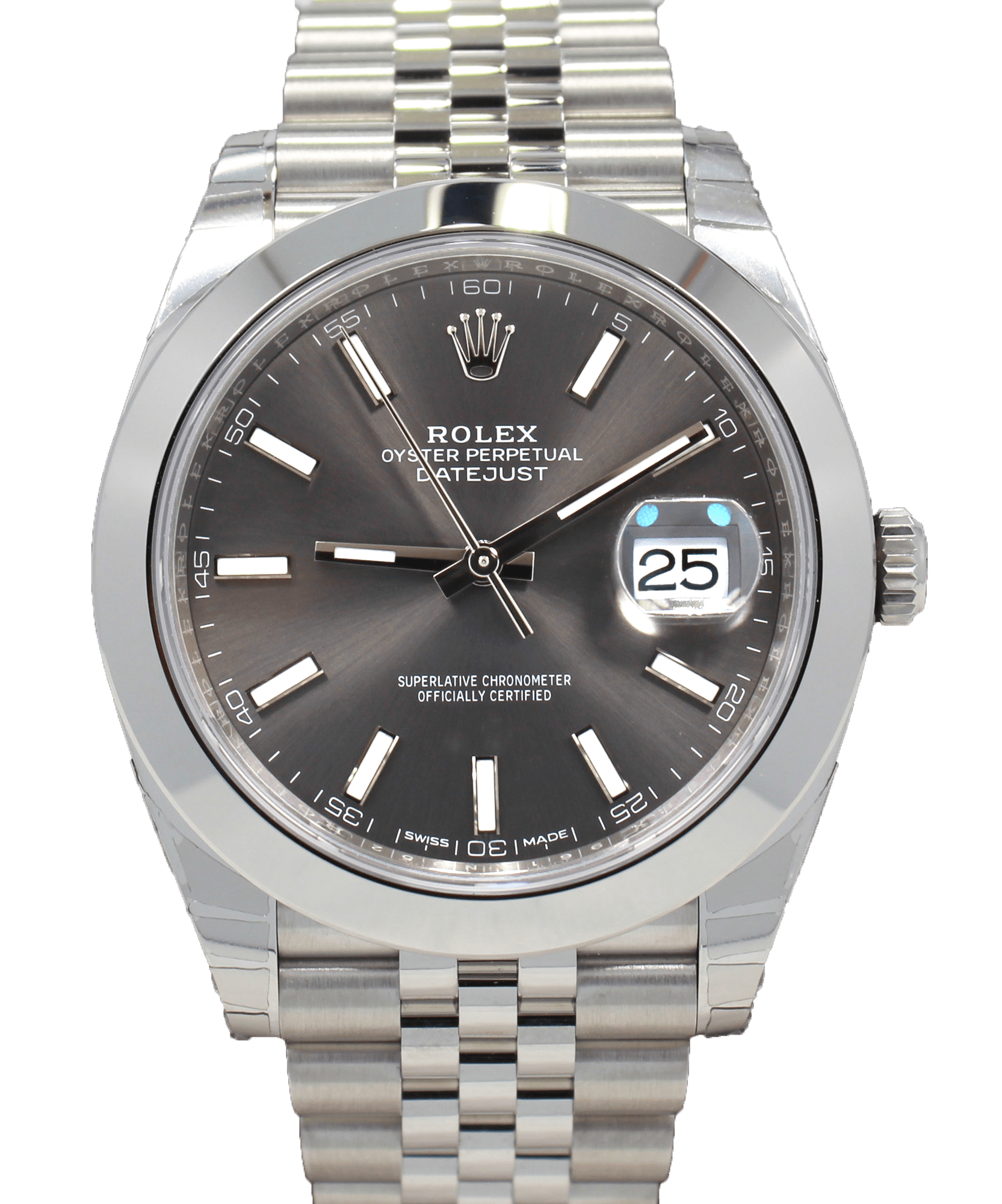 Rolex sales 126300 rhodium