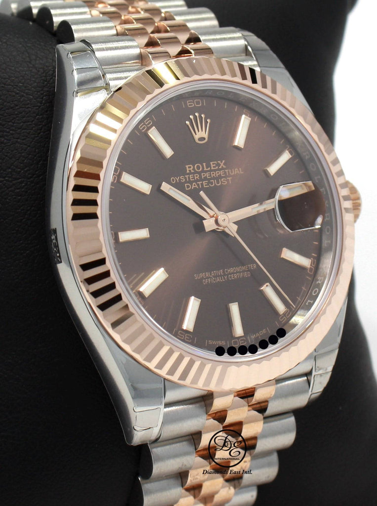 Rolex Datejust 41 126331 18k Rose Gold / SS Oyster Perpetual Chocolate Dial  Jubilee