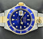 Rolex Submariner 16613 18K Yellow Gold /Steel Blue Bezel Watch BOX/PAPERS - Diamonds East Intl.