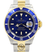 Rolex Submariner 16613 18K Yellow Gold /Steel Blue Bezel Watch BOX/PAPERS