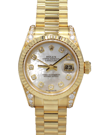 ROLEX President Crown Collection 179238 18K Yellow Gold Factory MOP Diamonds BOX/PAPERS - Diamonds East Intl.