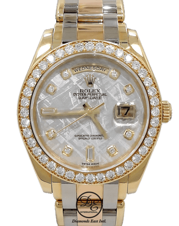 Rolex Masterpiece 18948 18K TRIcolor Gold Factory Meteorite Diamond Dial & Bezel - Diamonds East Intl.