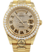 Rolex Day-Date II President 218238 18K Yellow Gold Pave Diamond Dial 3.25ct Bezel