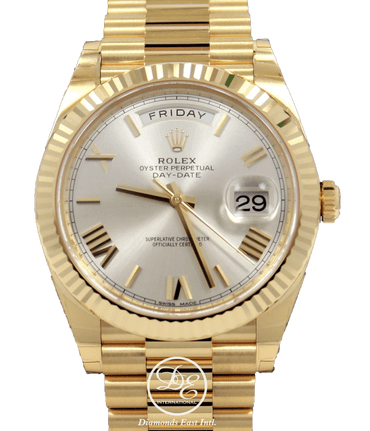 Rolex Oyster Perpetual Day-Date 40 228238 SLVRP (Unworn) - Diamonds East Intl.