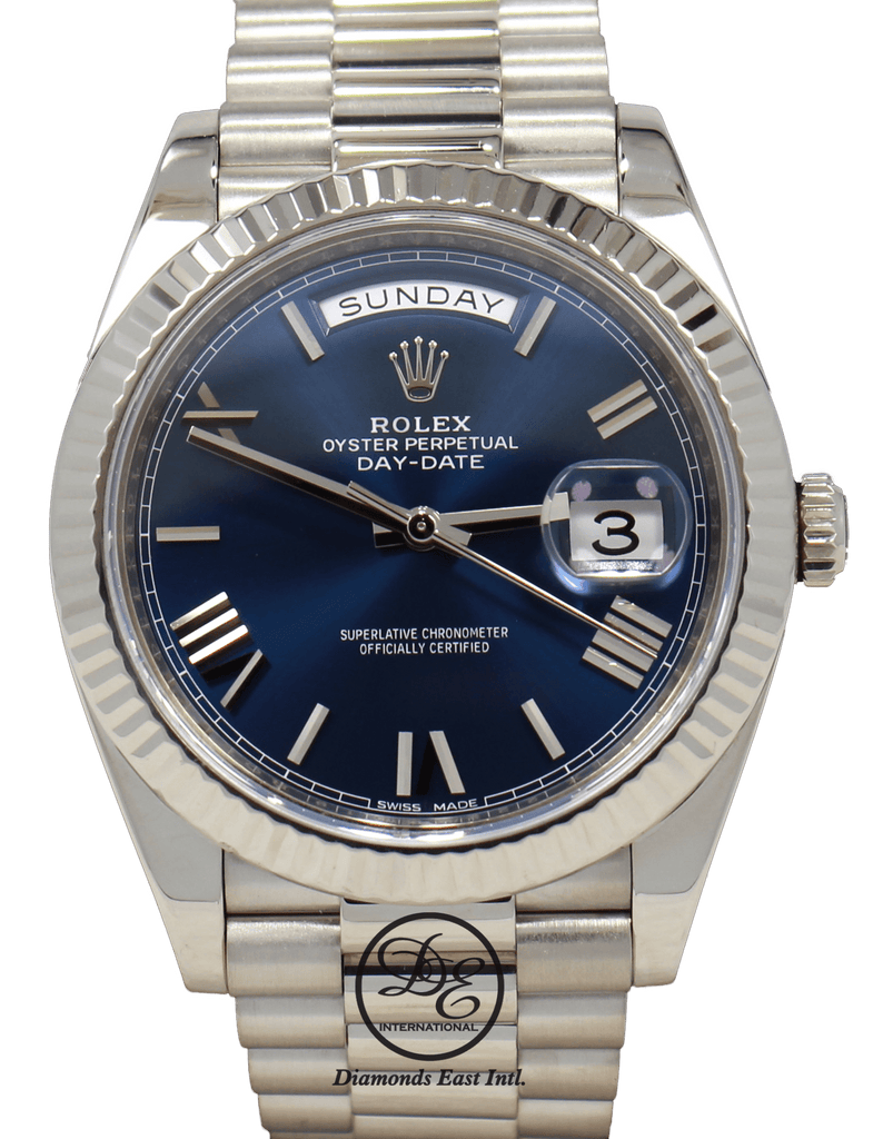 rulletrappe Soldat indeks Rolex Day-Date President 40mm Oyster Perpetual 228239 BLURP BOX/PAPERS  PreOwned | Diamonds East Intl.