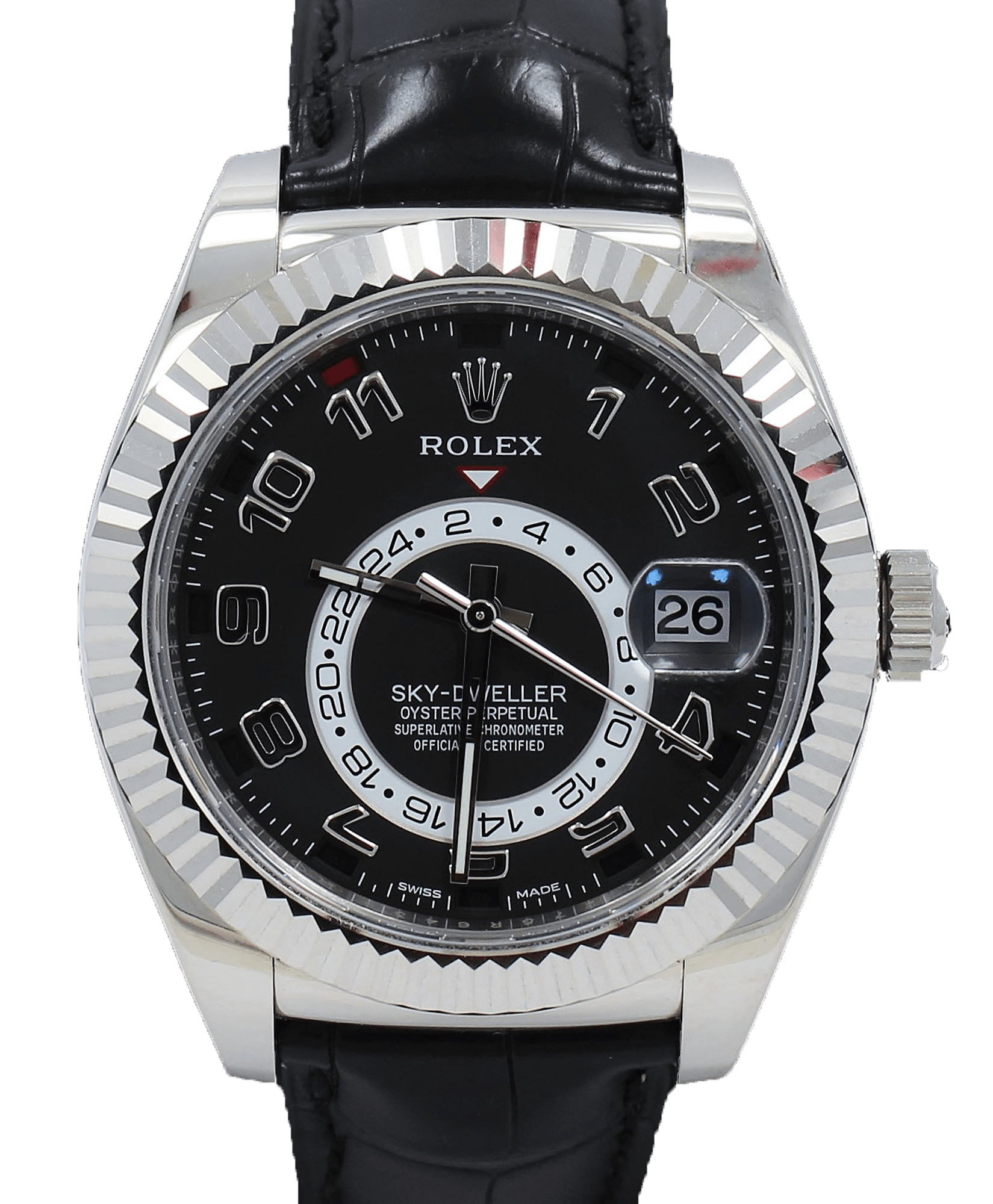 Rolex Sky Dweller 18K White Gold 326139 BLKARS