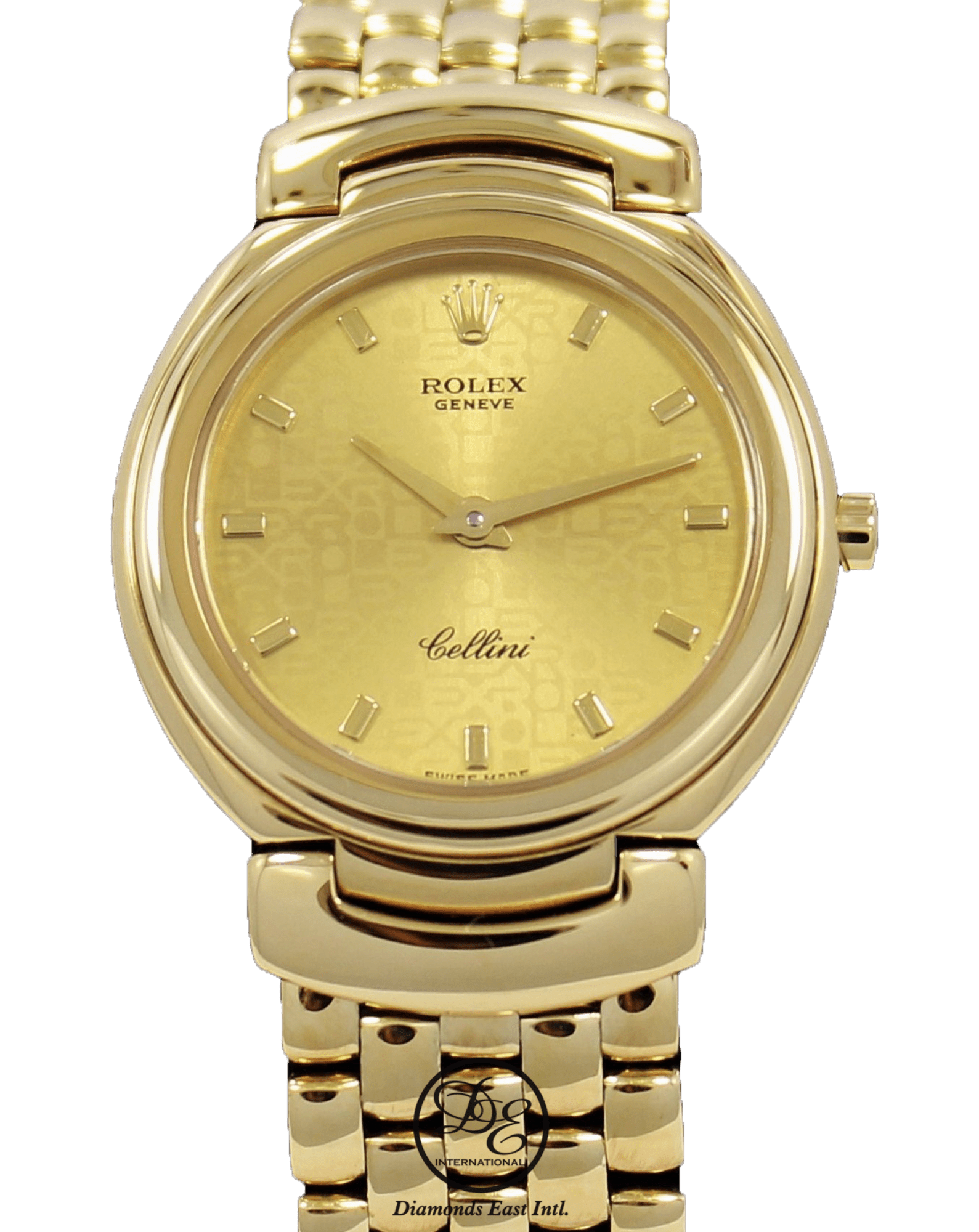 Rolex Cellini 6621 18K Yellow Gold Jubilee Champagne Dial Ladys Diamonds Intl.