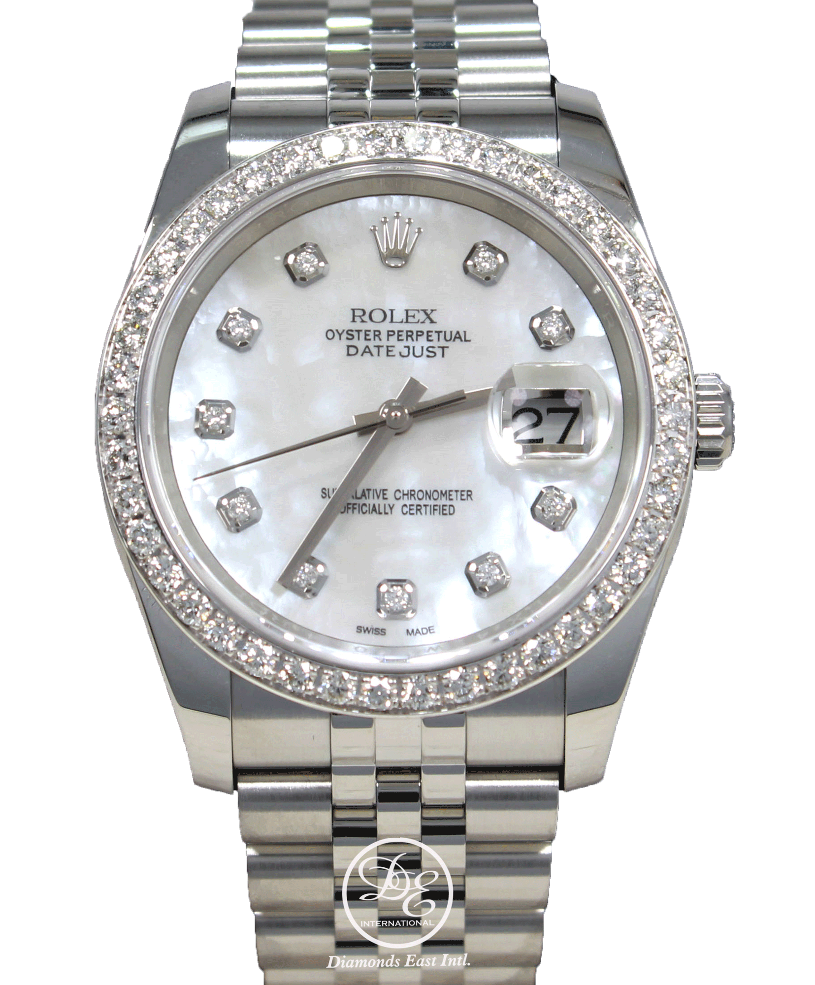 Rolex oyster perpetual date diamond bezel outlet