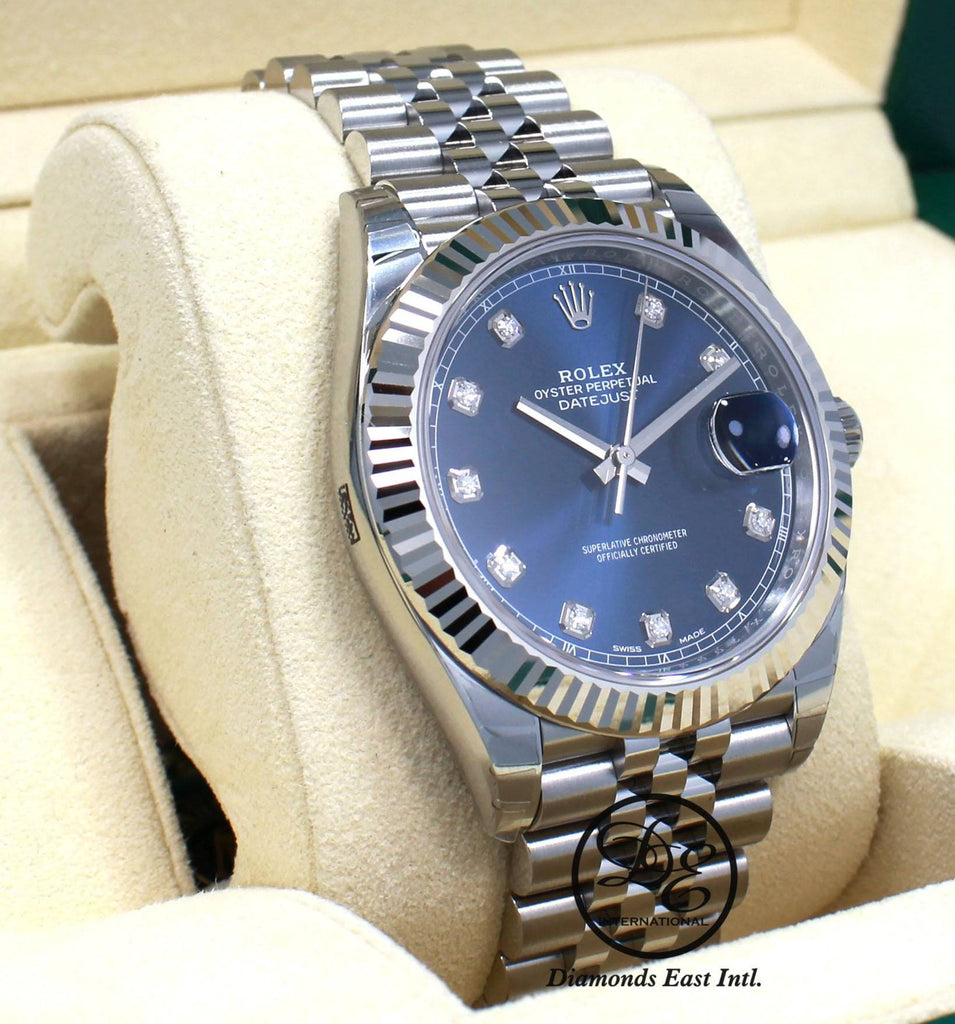 Rolex datejust 41mm blue dial jubilee diamond Clearance