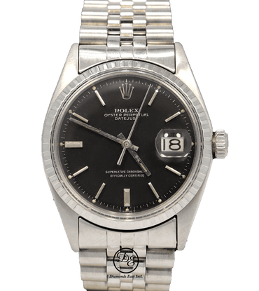 Rolex Datejust 1603 Jubilee Black Dial Collector Vintage Watch 2 million PAPER SERVICED - Diamonds East Intl.