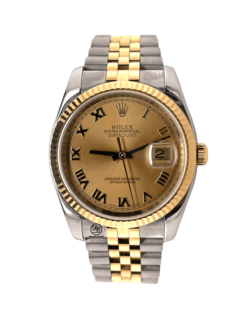 Rolex datejust two top tone roman numerals