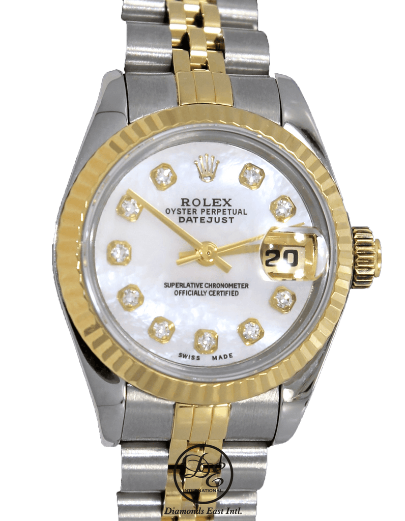 Rolex Datejust 69173 Jubilee 18K Yellow Gold SS MOP Diamond Dial