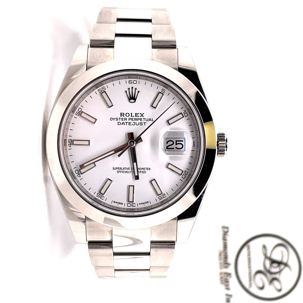 Rolex Oyster Perpetual Datejust White Dial Automatic Men's Watch