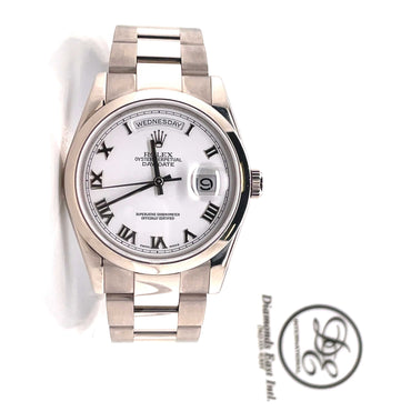 Rolex Day-Date 36mm 118209 White Roman - Diamonds East Intl.