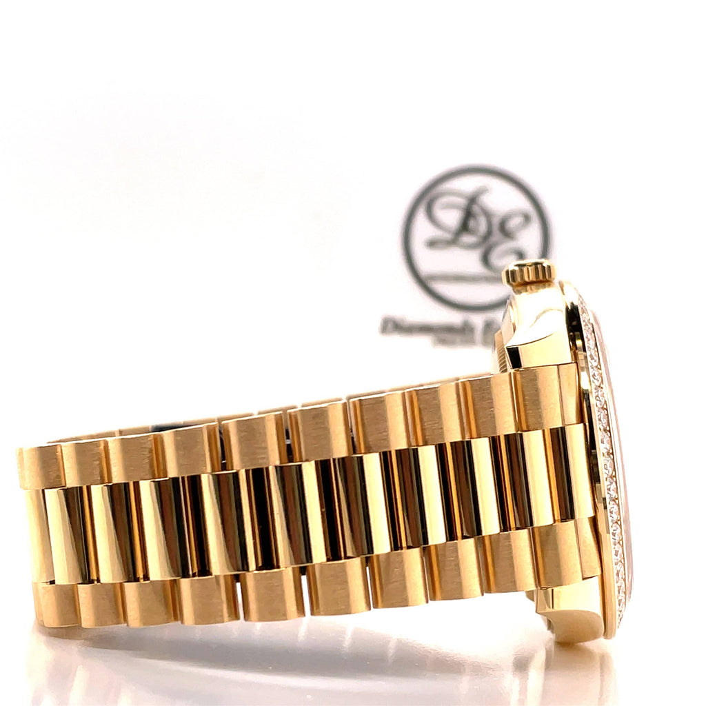Rolex Day-Date 40mm 228348 RBR Factory Diamond Bezel White Roman Dial ...
