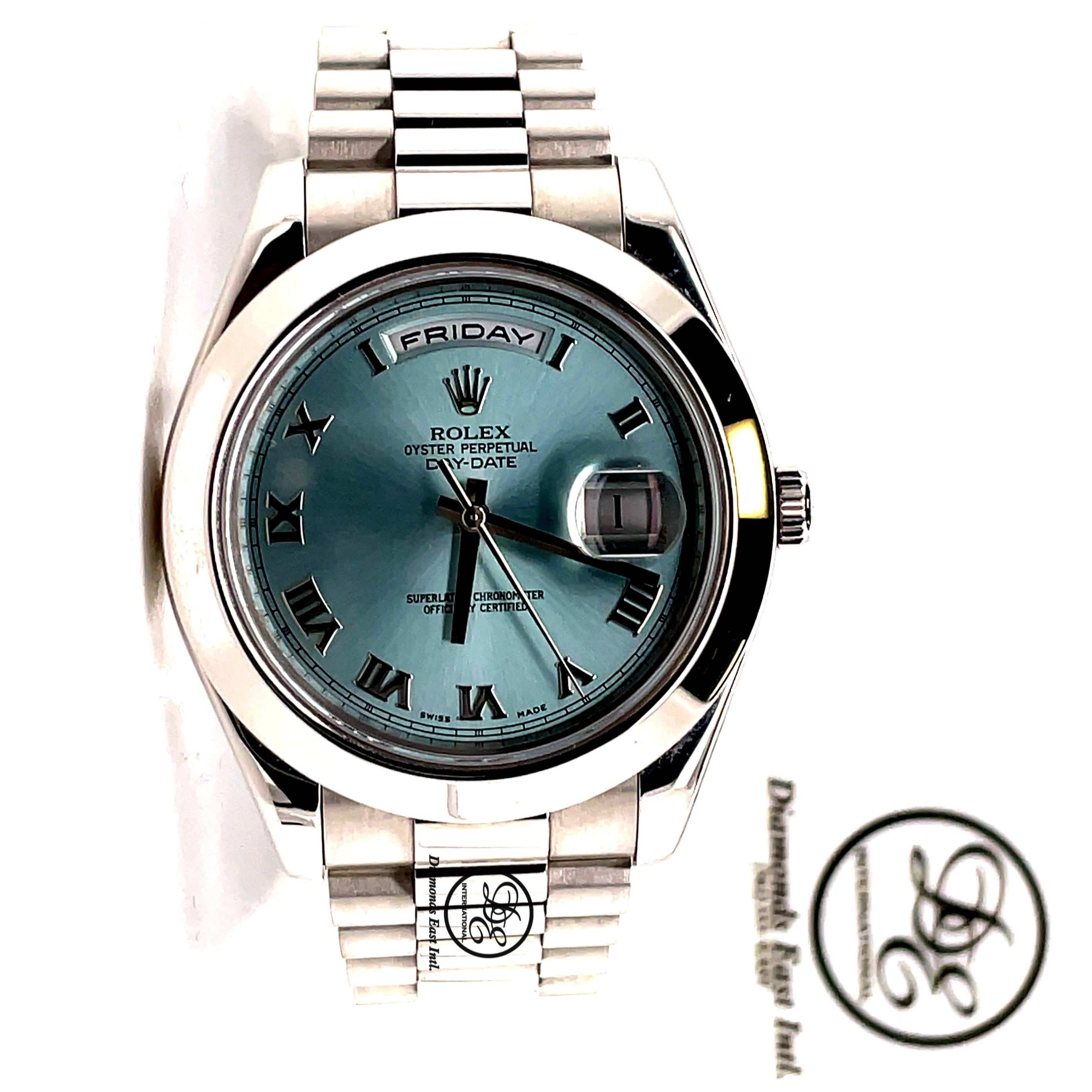 Rolex President Day-Date II Platinum 218206 41mm Box/Papers