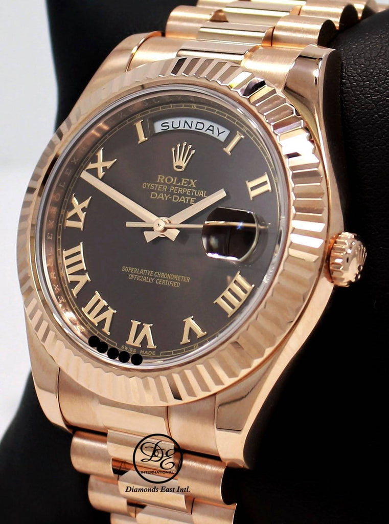 Rose gold rolex presidential 41mm Clearance